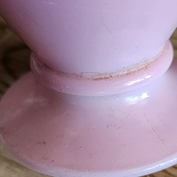 Vintage Hazel Atlas Ovide Pink Creamer Platonite Glass Very Pretty See Pictures - Picture 7 of 16